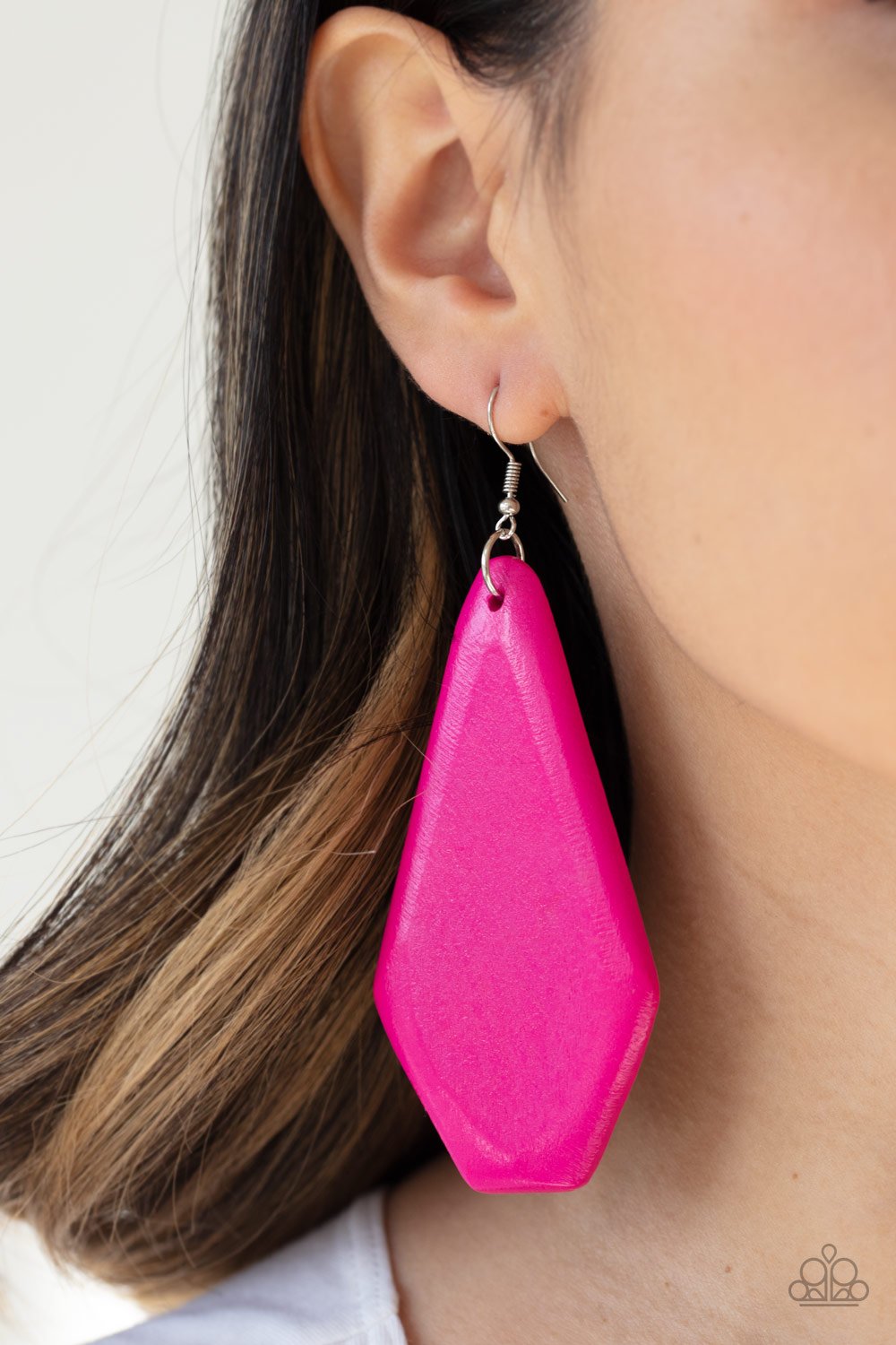 Vacation Ready-pink-Paparazzi earrings