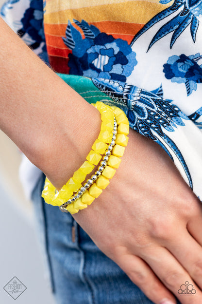 Vacay Vagabond - yellow - Paparazzi bracelet