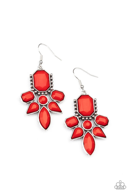 Vacay Vixen - red - Paparazzi earrings