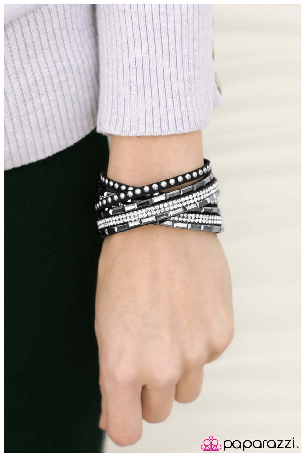 Varsity Team - Black - Paparazzi bracelet