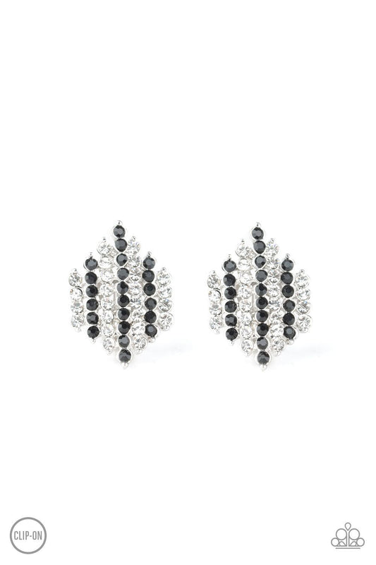 Vegas Vega-black-Paparazzi CLIP ON earrings