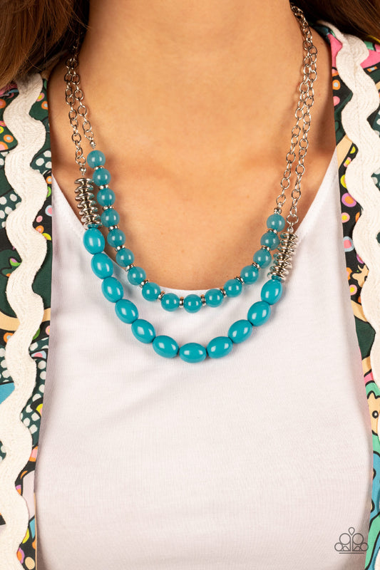 Venetian Voyage - blue - Paparazzi necklace