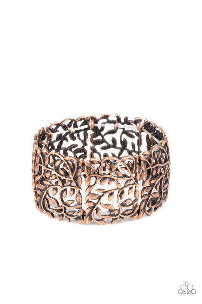 Verdantly Vintage - copper - Paparazzi bracelet