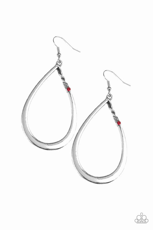 Very Enlightening - red - Paparazzi earrings