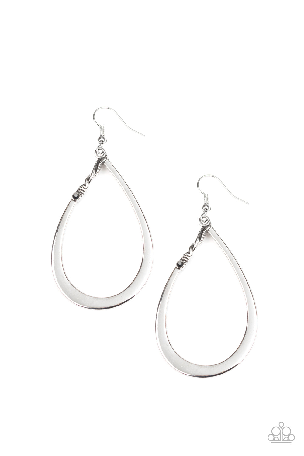 Very Enlightening - silver - Paparazzi earrings