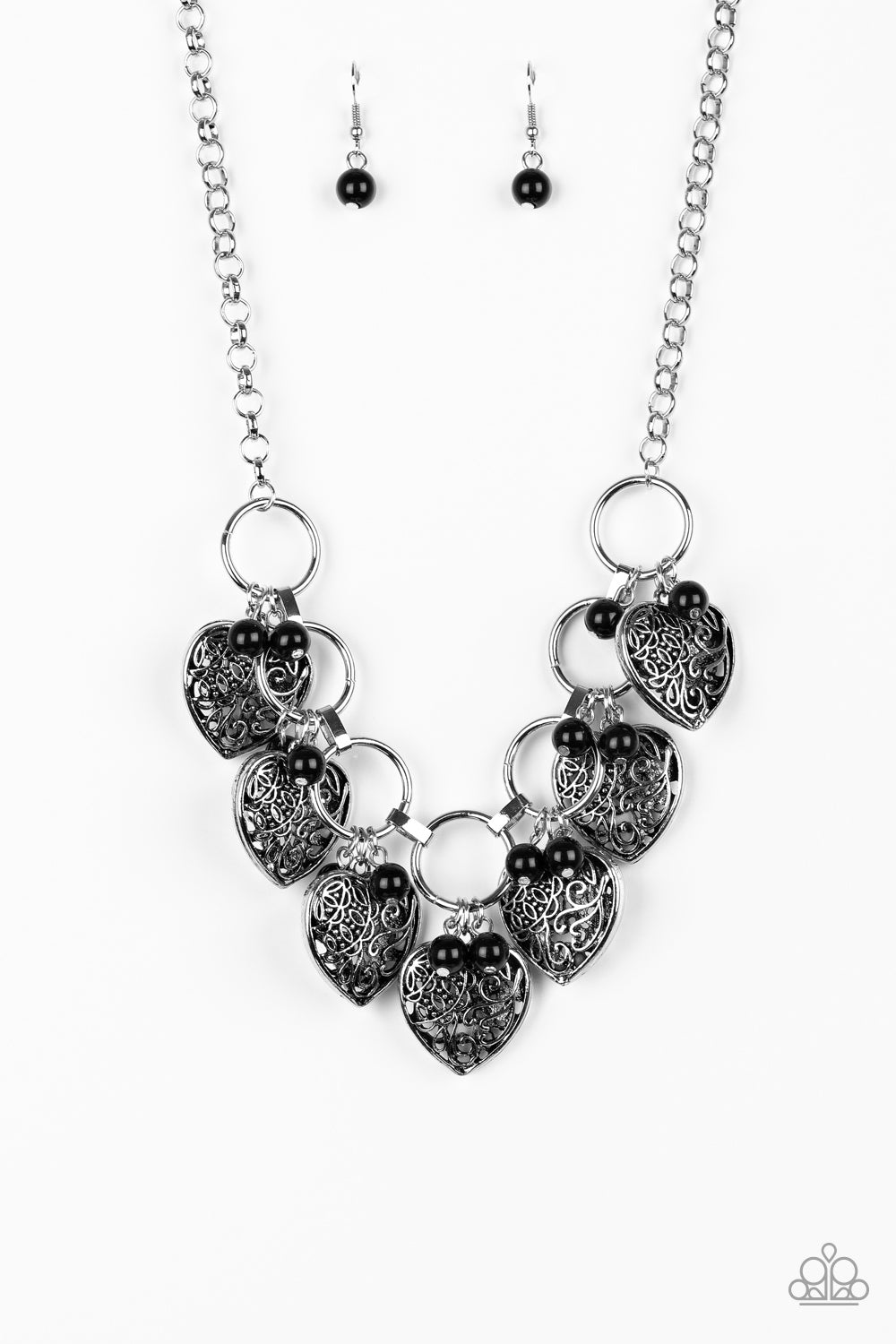 Very Valentine - black - Paparazzi necklace