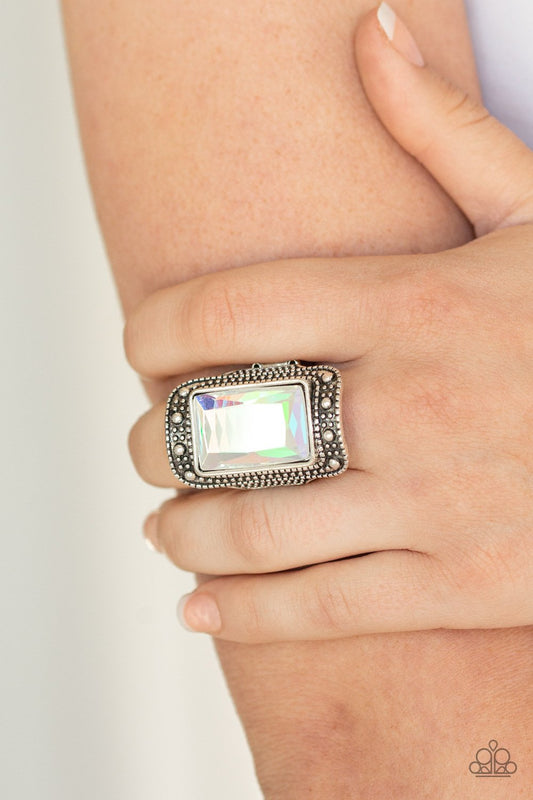 Very HEIR Descent-white-Paparazzi ring