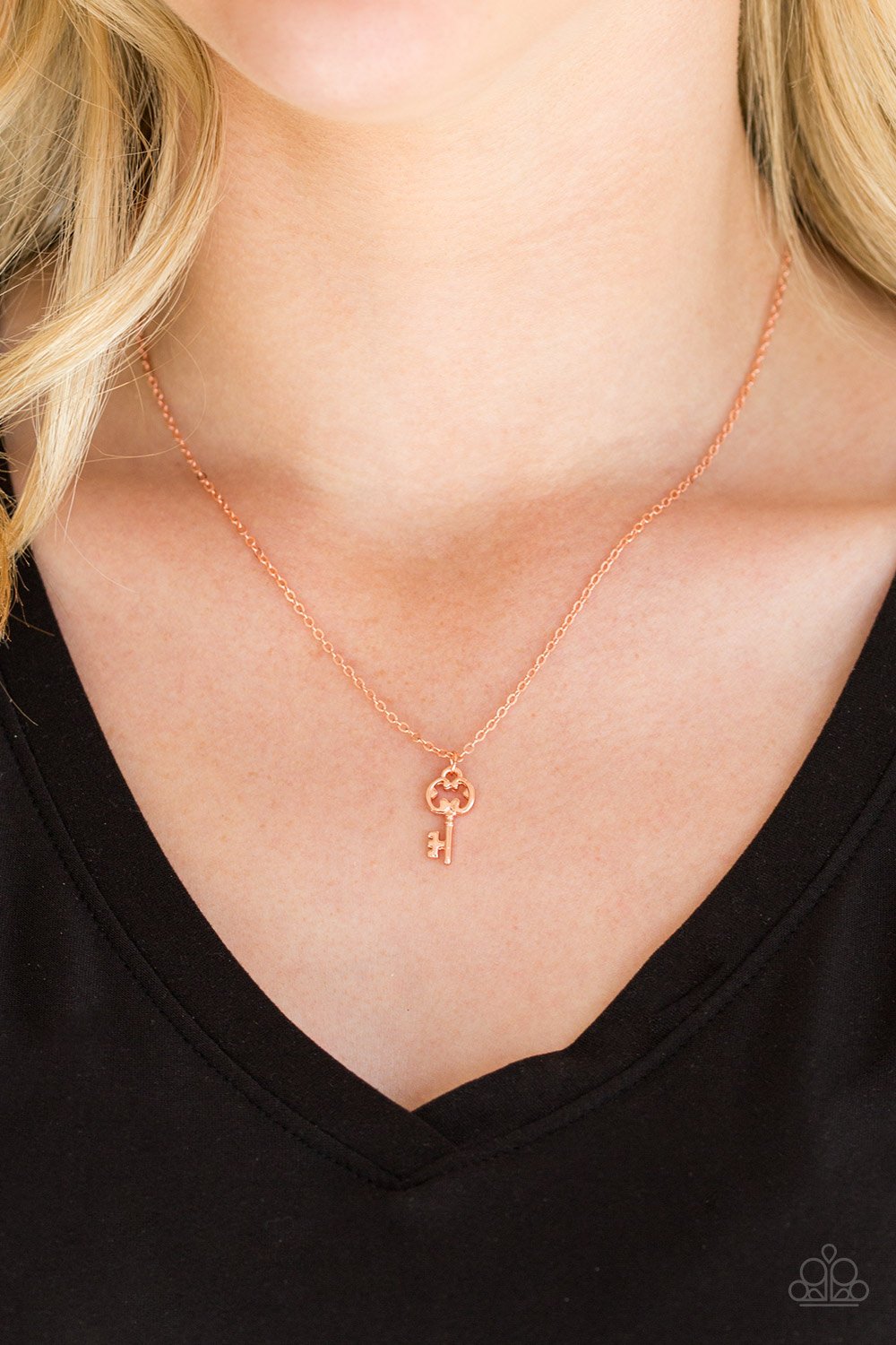Very Low Key - copper - Paparazzi necklace