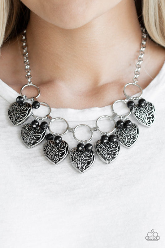 Very Valentine - black - Paparazzi necklace