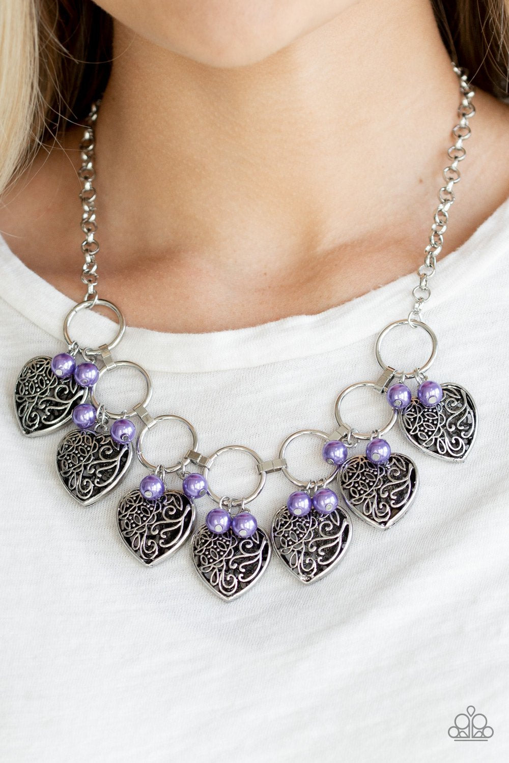Very Valentine - purple - Paparazzi necklace