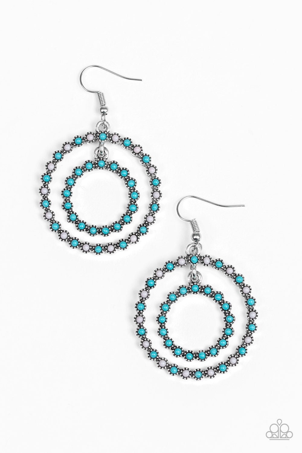 Vibrant Venture - blue - Paparazzi earrings