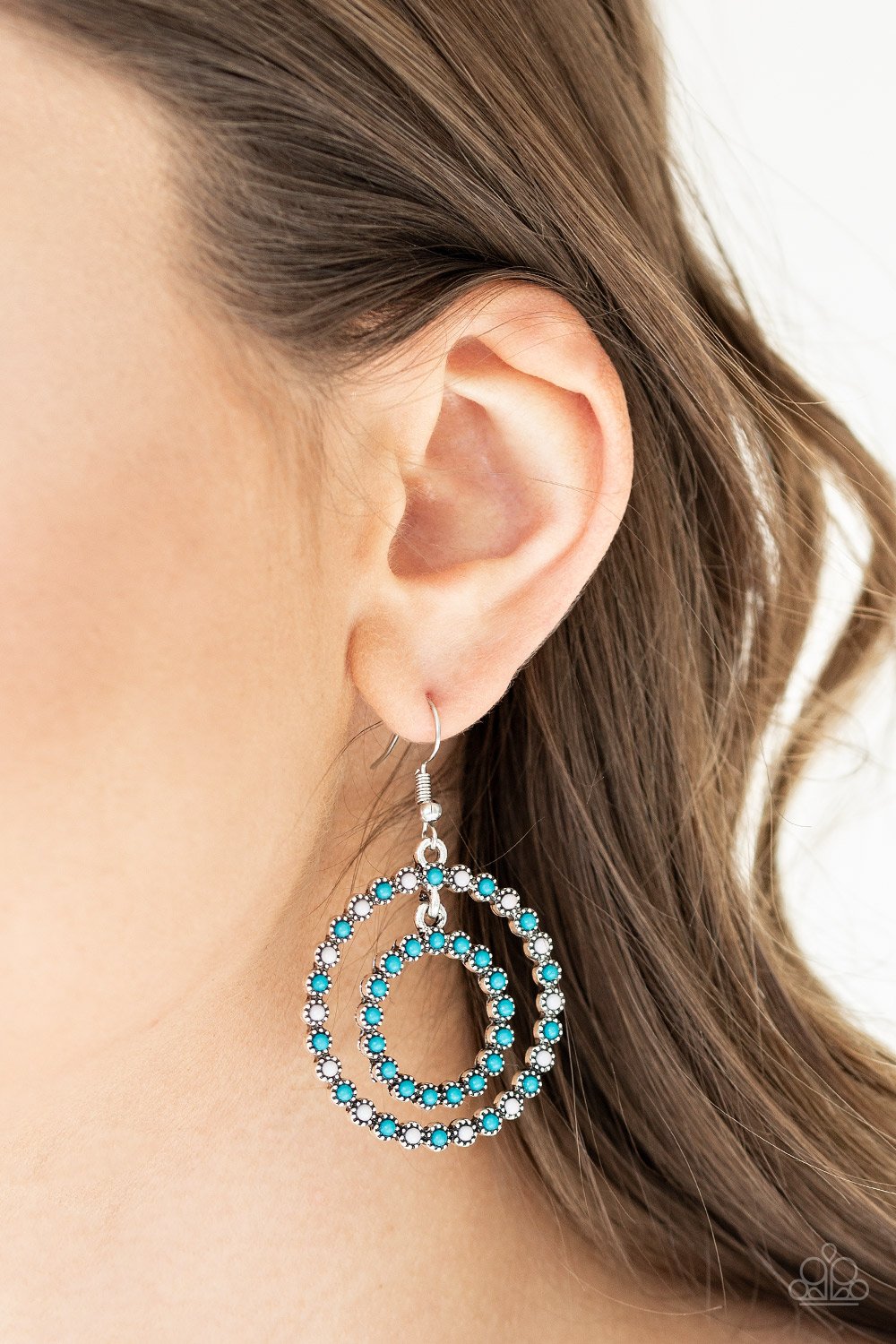 Vibrant Venture-blue-Paparazzi earrings