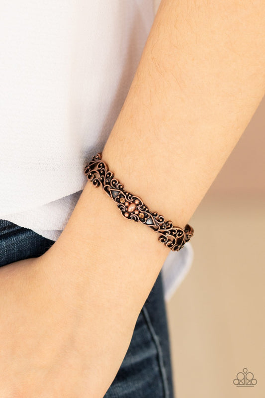 Victorian Vines-copper-Paparazzi bracelet