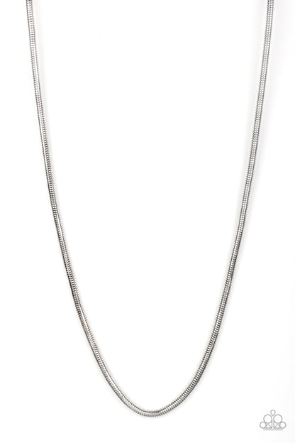 Victory Lap - silver - Paparazzi mens necklace