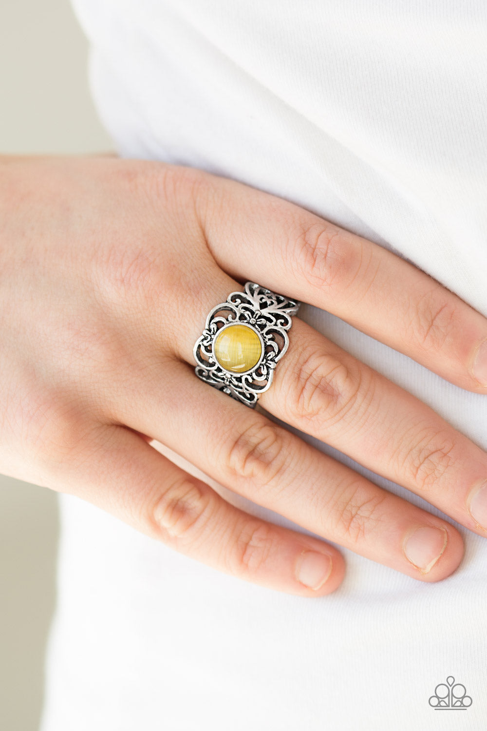 Vienna View - yellow - Paparazzi ring