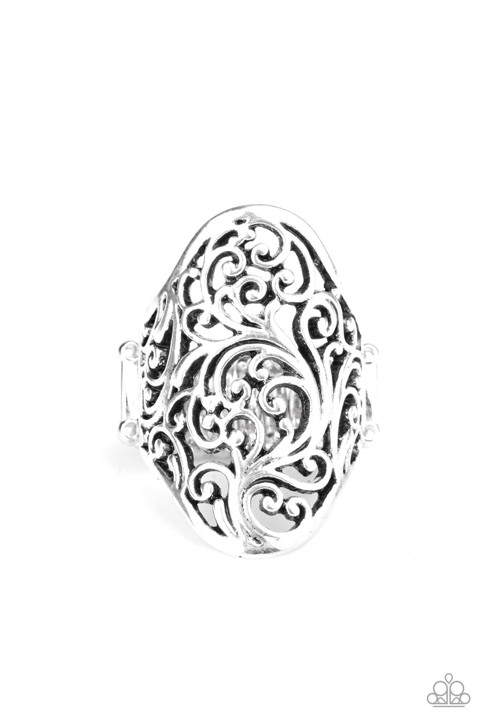 Vine Vibe - silver - Paparazzi ring