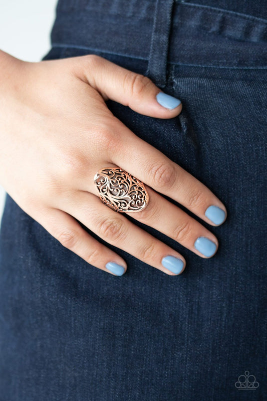 Vine Vibe-copper-Paparazzi ring