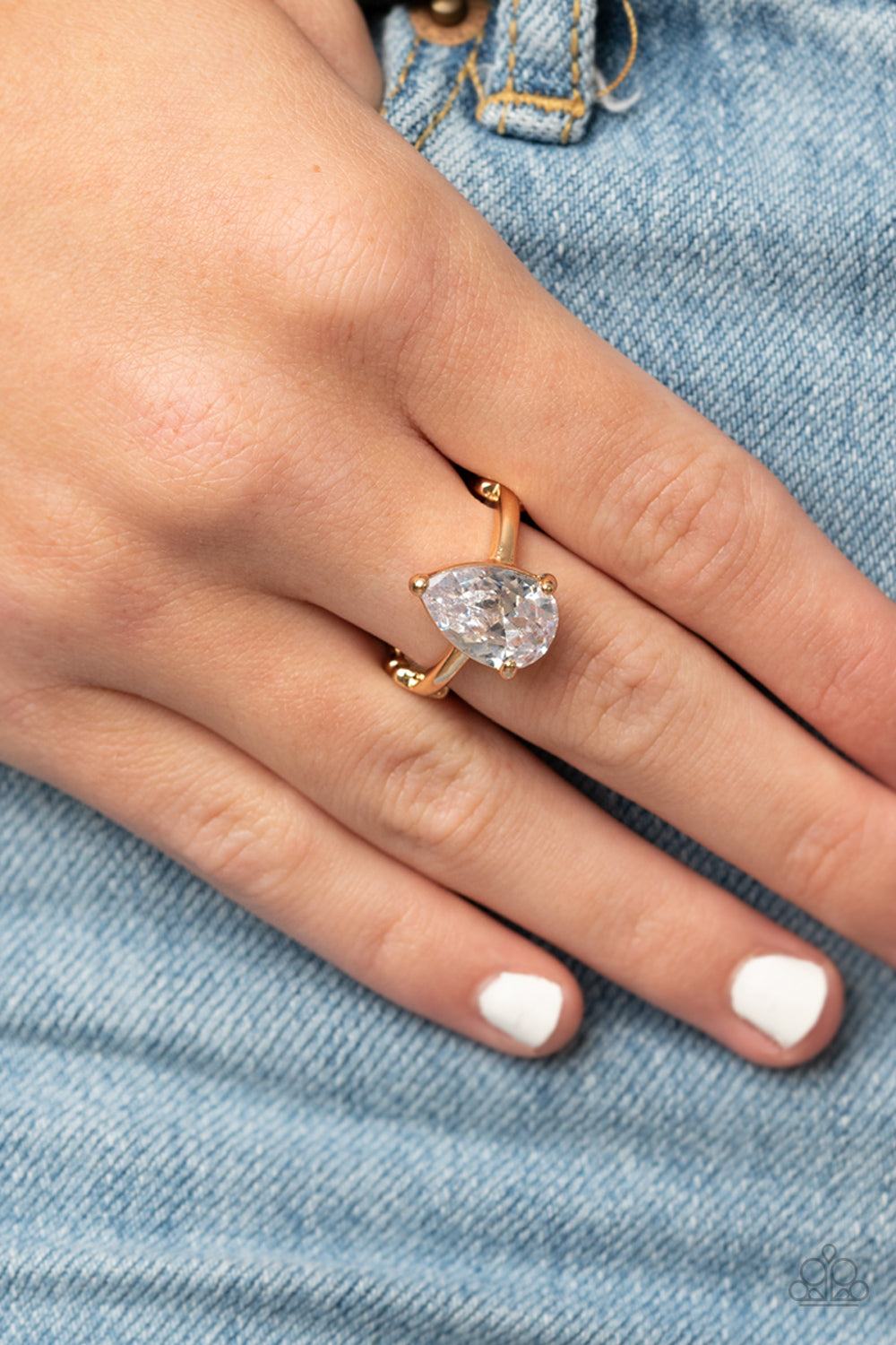 Vintage Engagement - gold - Paparazzi ring