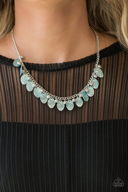 Vintage Gardens - blue - Paparazzi necklace