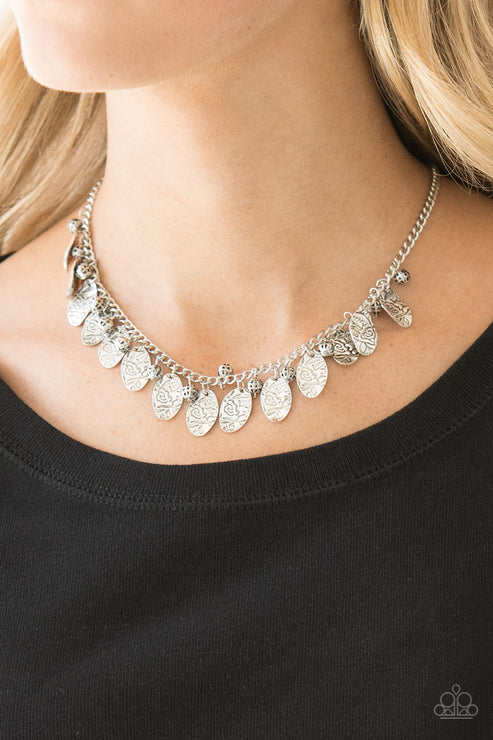 Vintage Gardens - silver - Paparazzi necklace – JewelryBlingThing