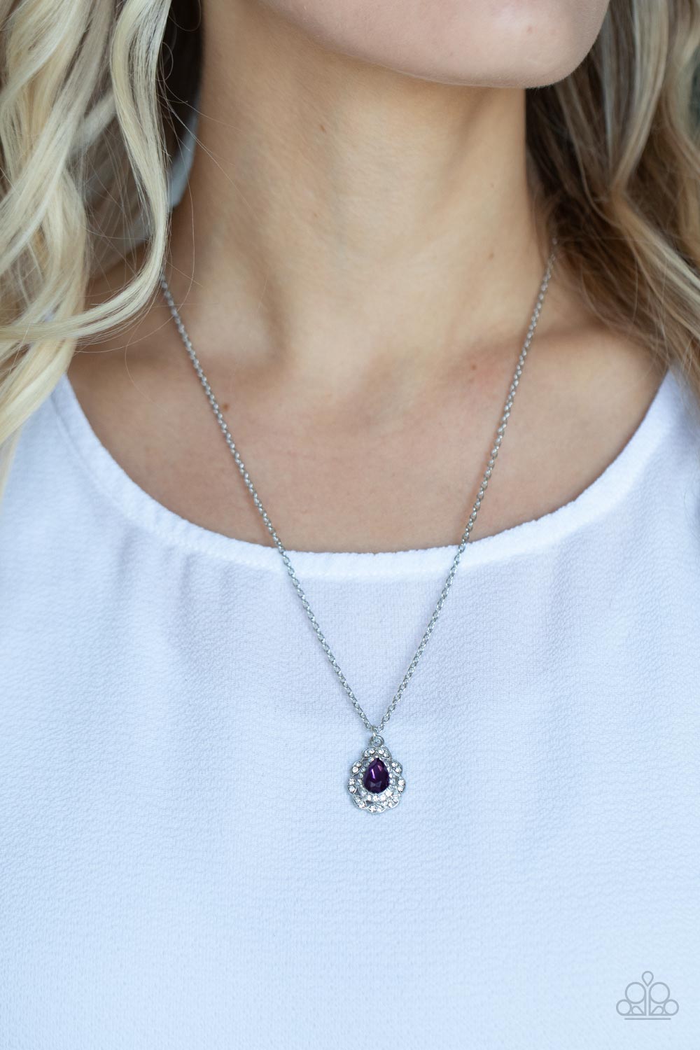 Vintage Validation - purple - Paparazzi necklace