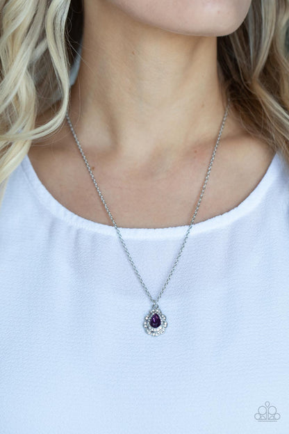Vintage Validation - purple - Paparazzi necklace