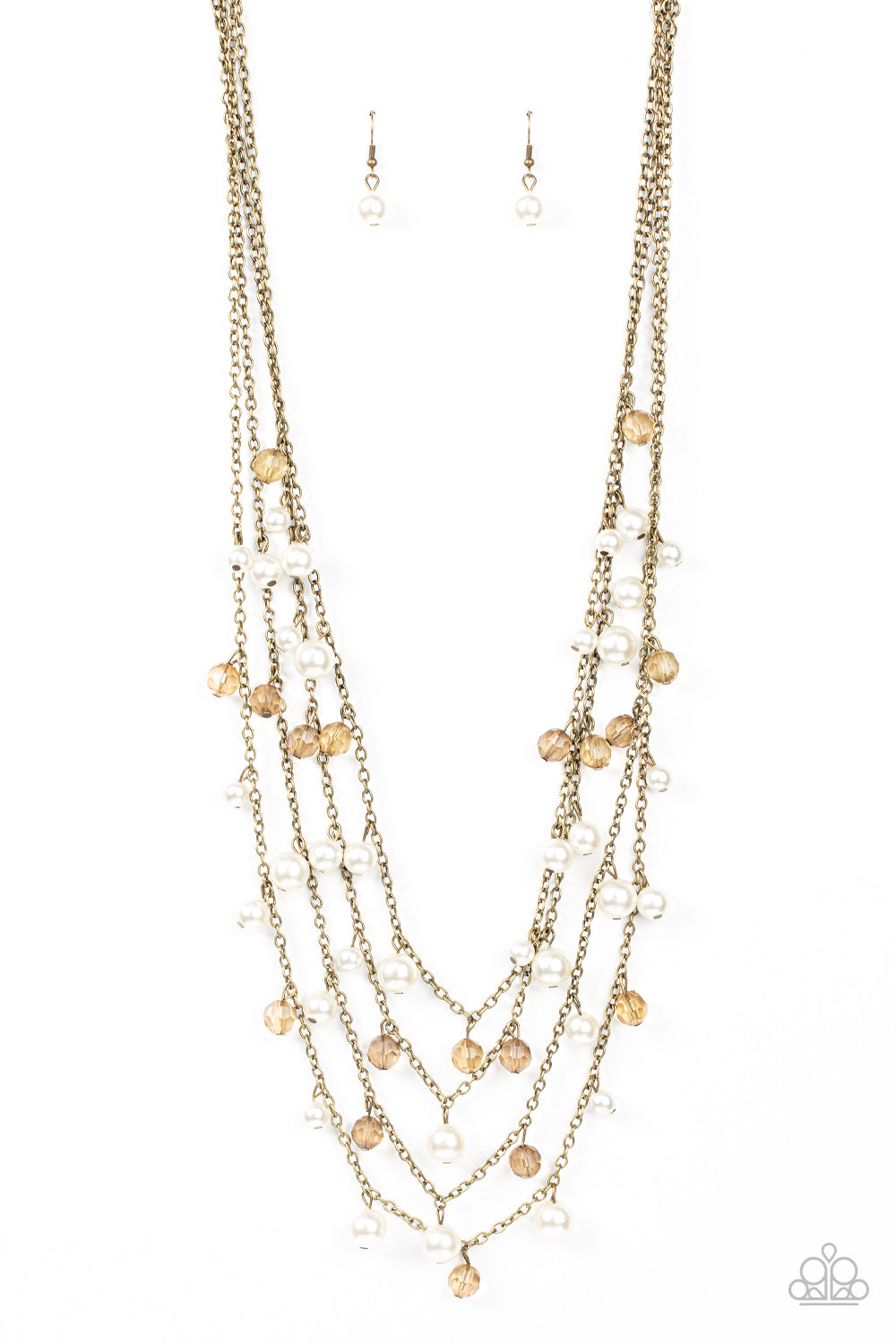 Vintage Virtuoso - brass - Paparazzi necklace