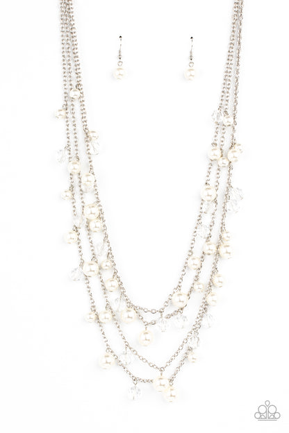 Vintage Virtuoso - white - Paparazzi necklace