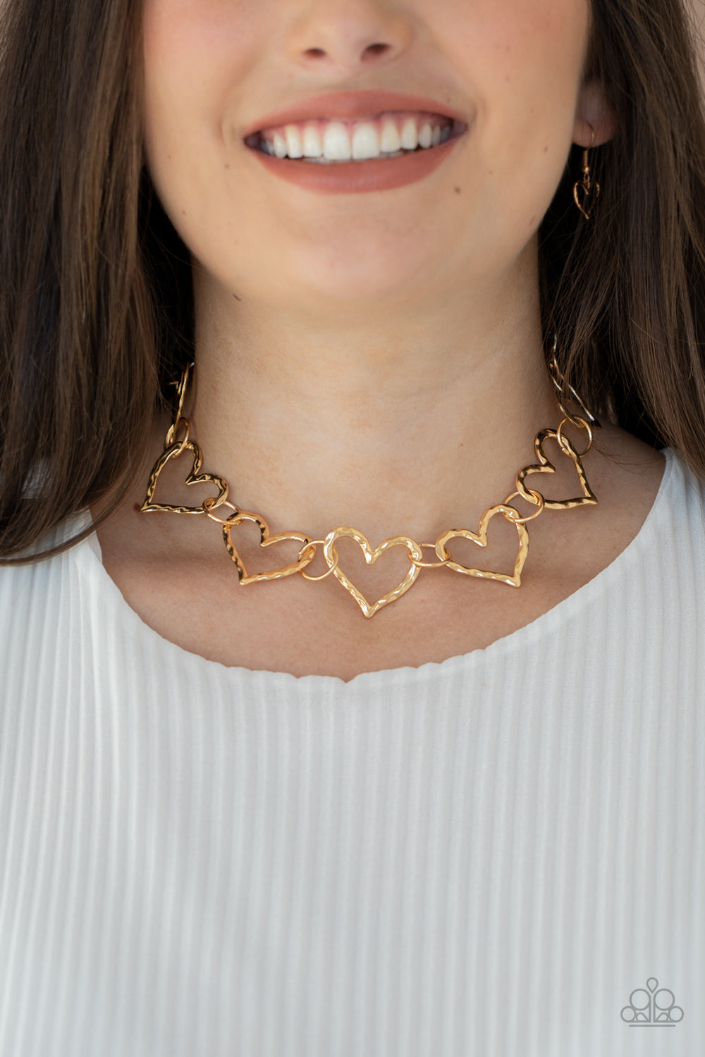 Vintagely Valentine - gold - Paparazzi necklace
