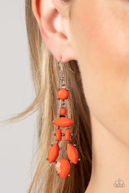 Visually Vivacious - orange - Paparazzi earrings