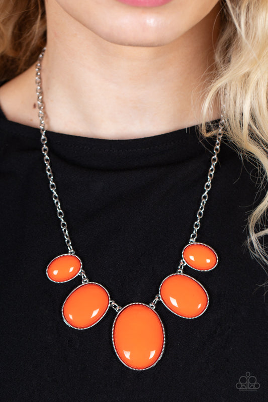 Vivacious Vanity - orange - Paparazzi necklace