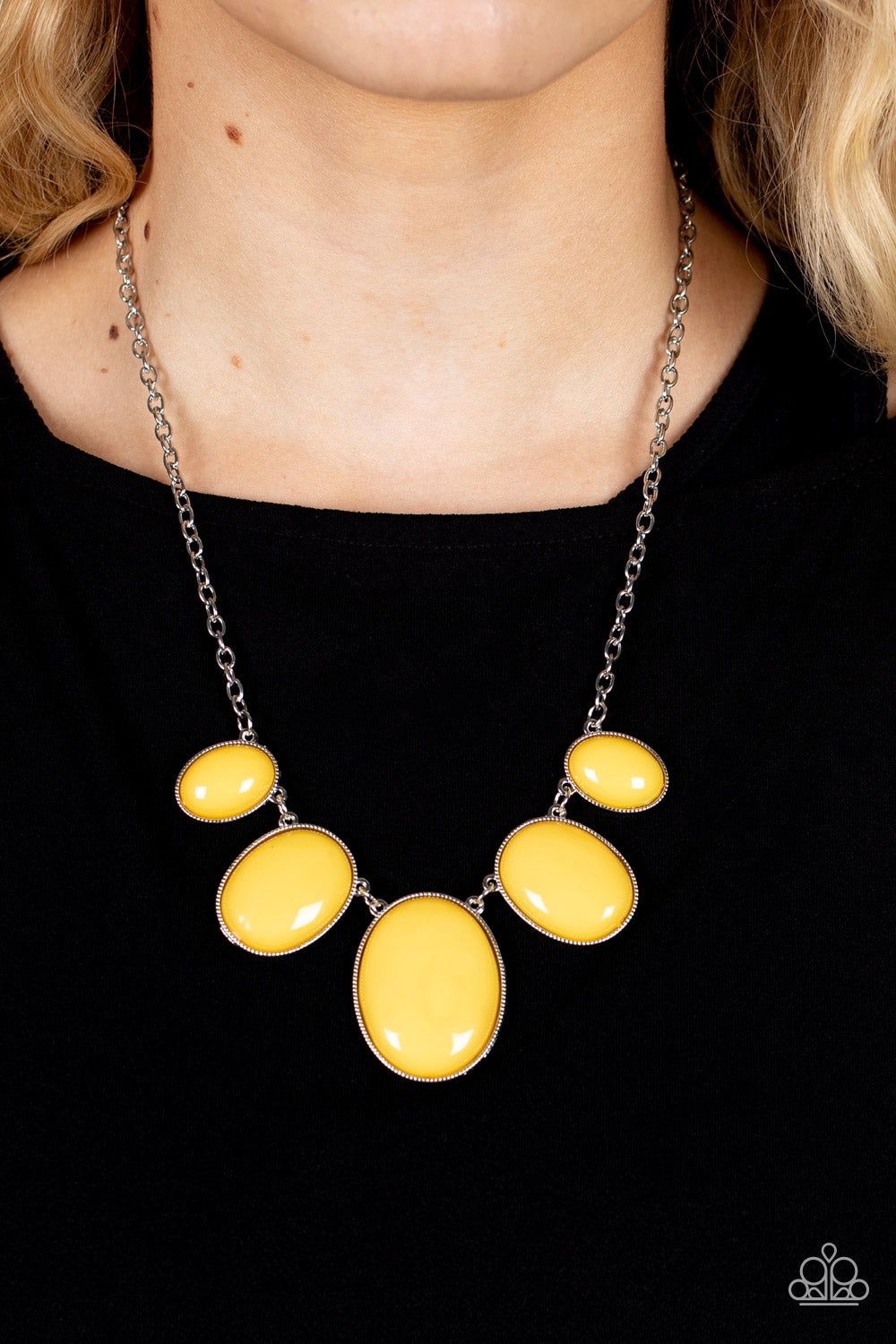 Vivacious Vanity - yellow - Paparazzi necklace