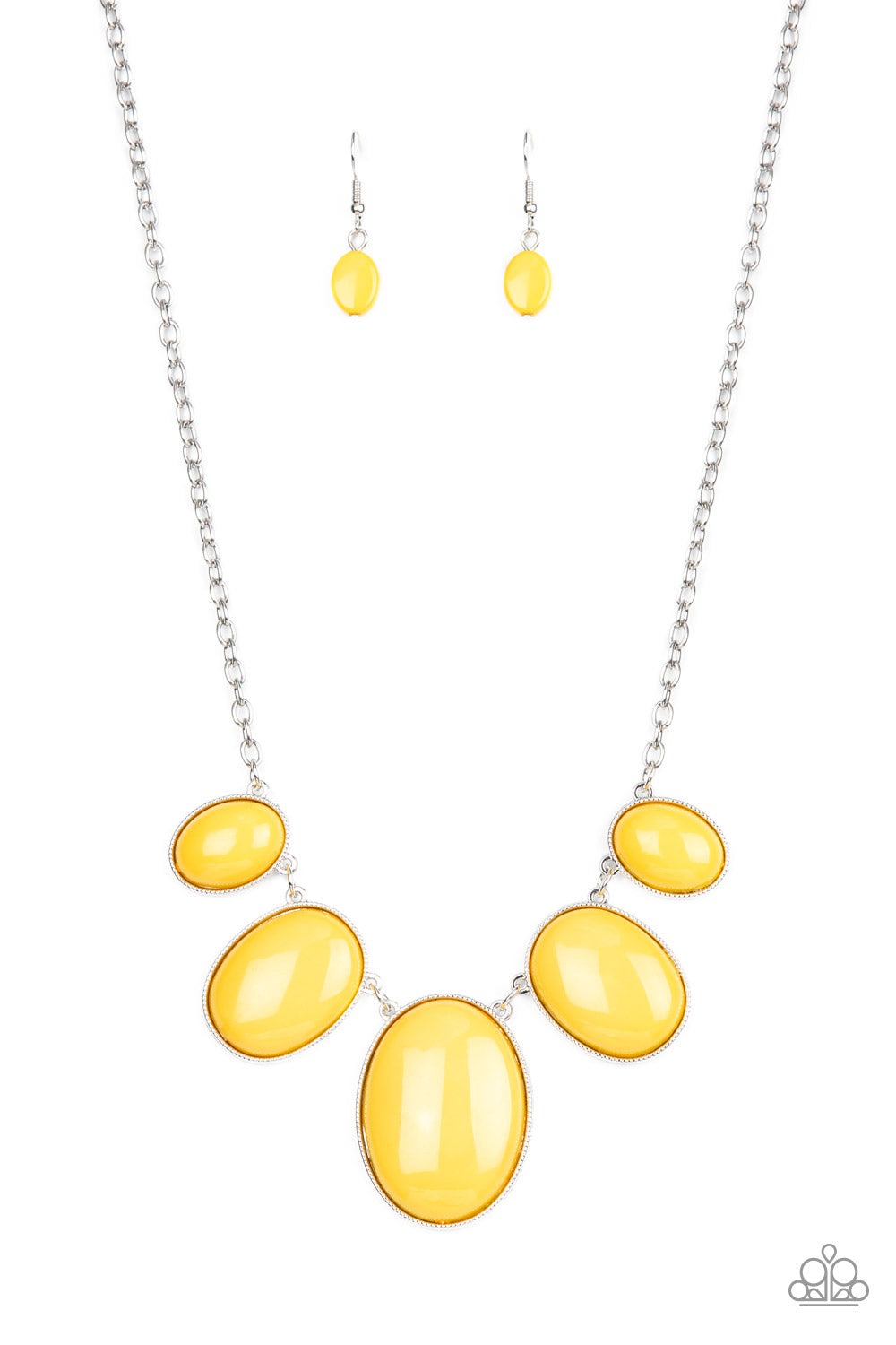 Vivacious Vanity - yellow - Paparazzi necklace