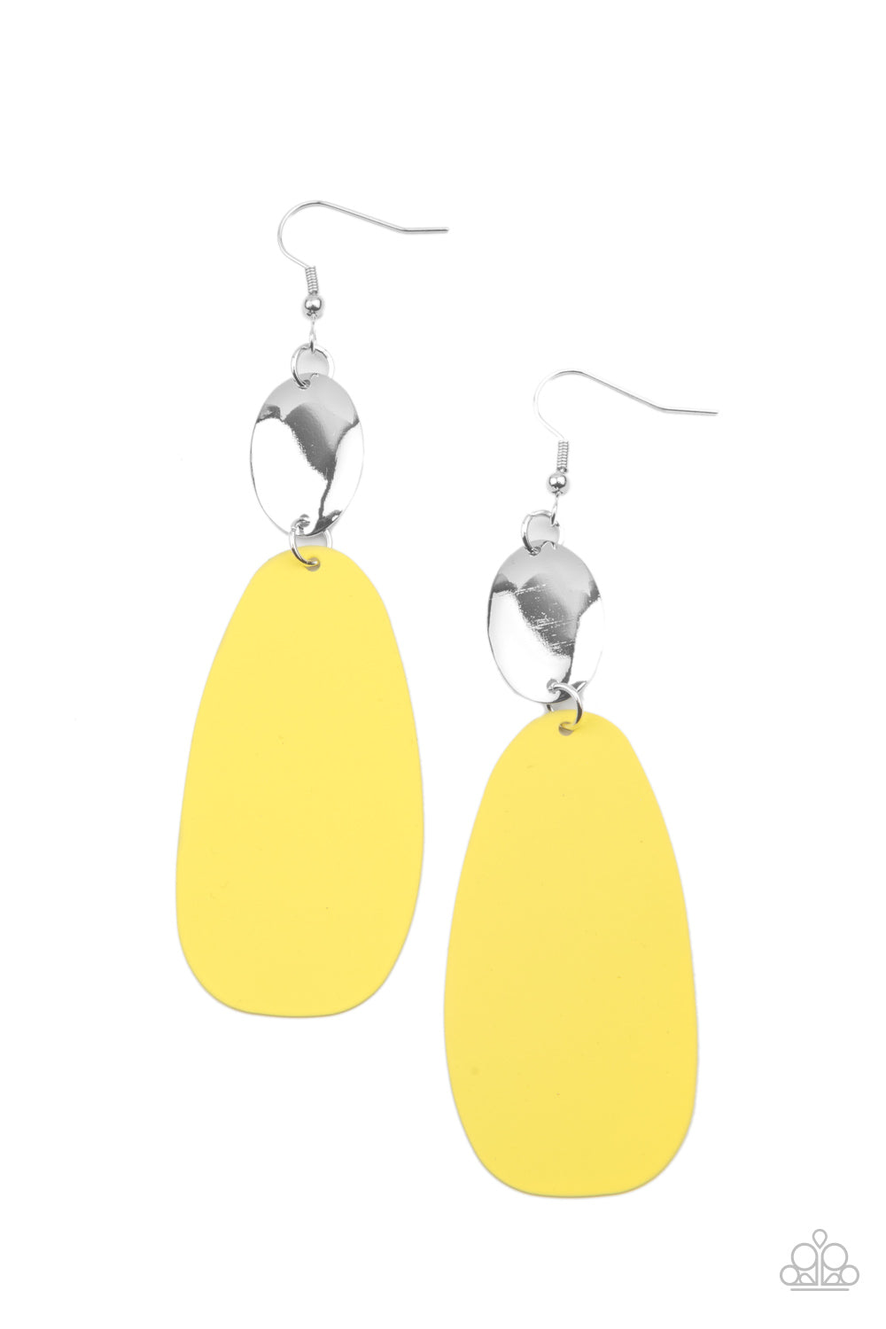 Vivaciously Vogue - yellow - Paparazzi earrings