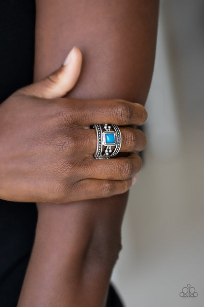 Vivid View-blue-Paparazzi ring