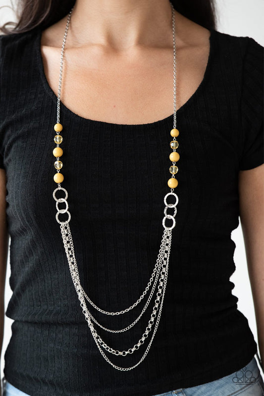 Vividly Vivid - yellow - Paparazzi necklace