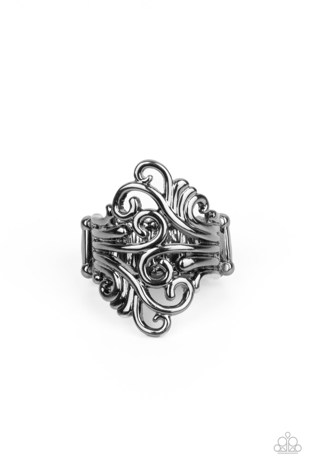 Voluptuous Vines - black - Paparazzi ring