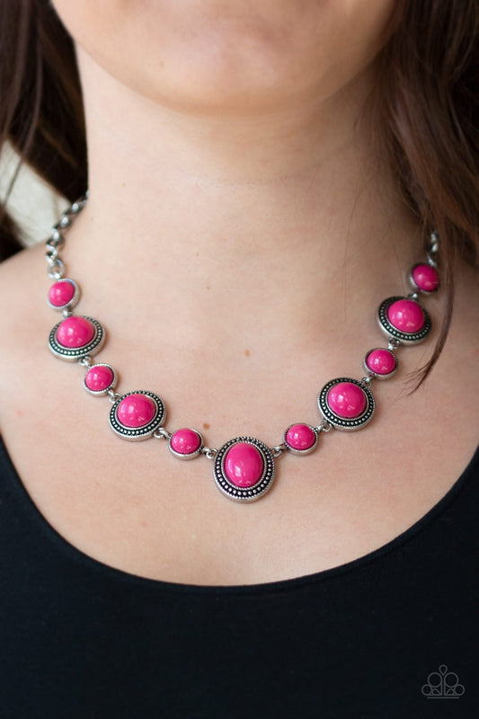 Voyager Vibes-pink-Paparazzi necklace