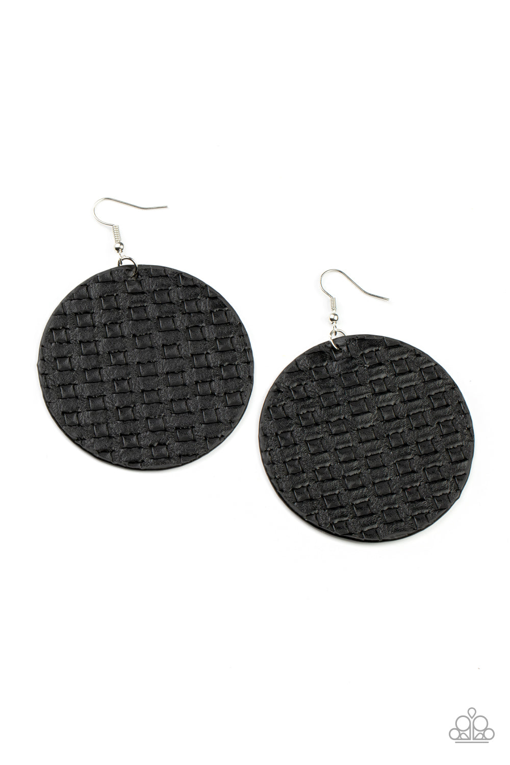 WEAVE Me Out Of It - black - Paparazzi earrings