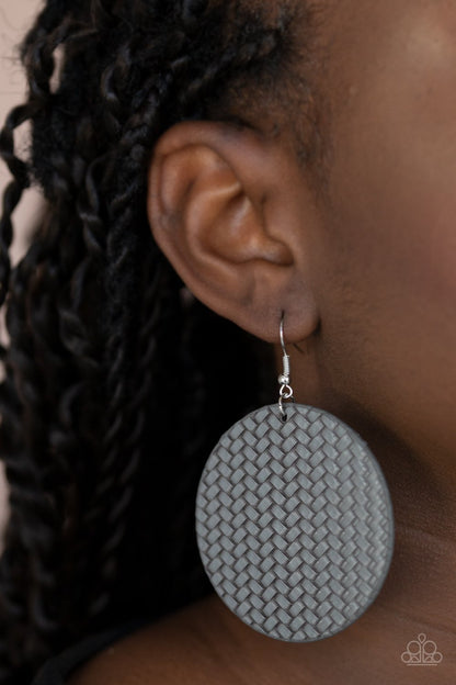 WEAVE Your Mark - silver - Paparazzi earrings