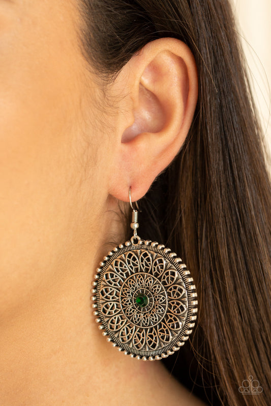 WHEEL and Grace - green - Paparazzi earrings