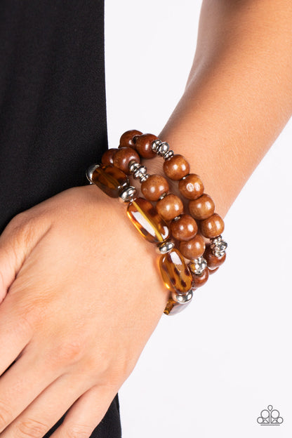 WILD-Mannered - brown - Paparazzi bracelet