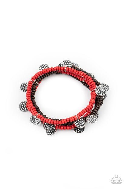 WOODnt Count It - red - Paparazzi bracelet