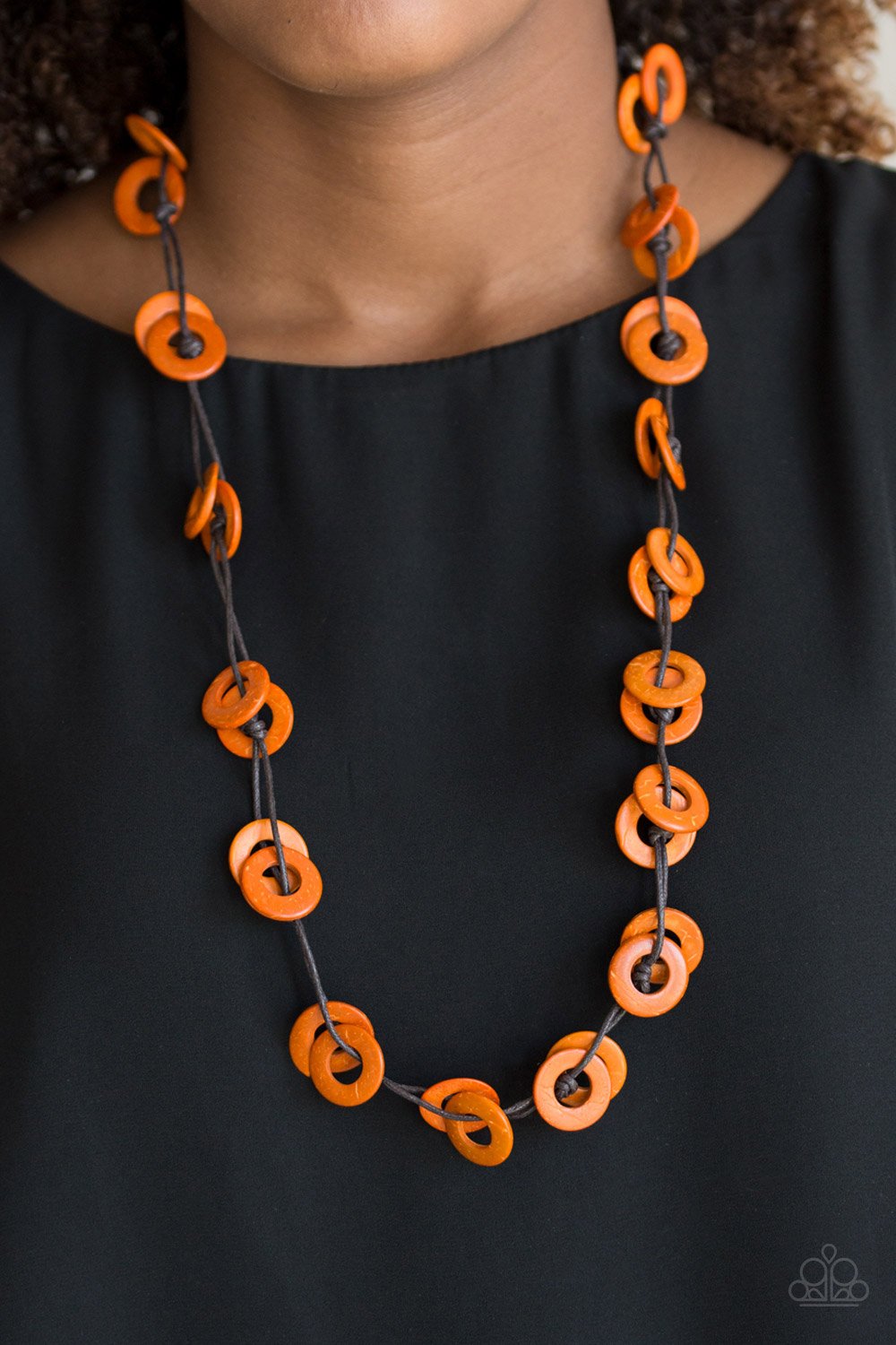 Waikiki Winds-orange-Paparazzi necklace