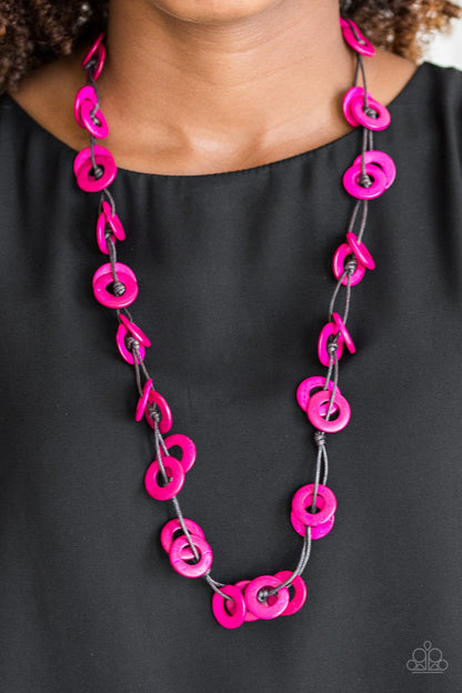 Waikiki Winds-pink-Paparazzi necklace