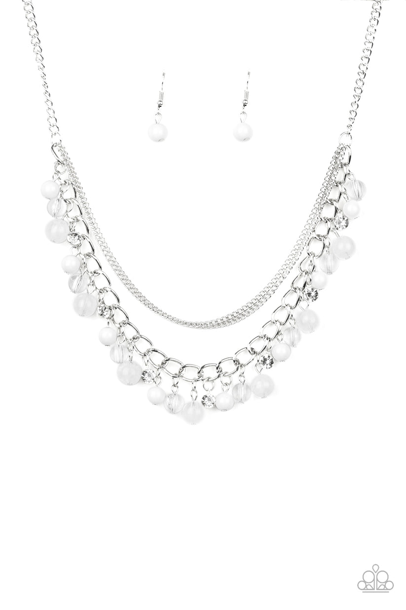 Wait and SEA - white - Paparazzi necklace – JewelryBlingThing