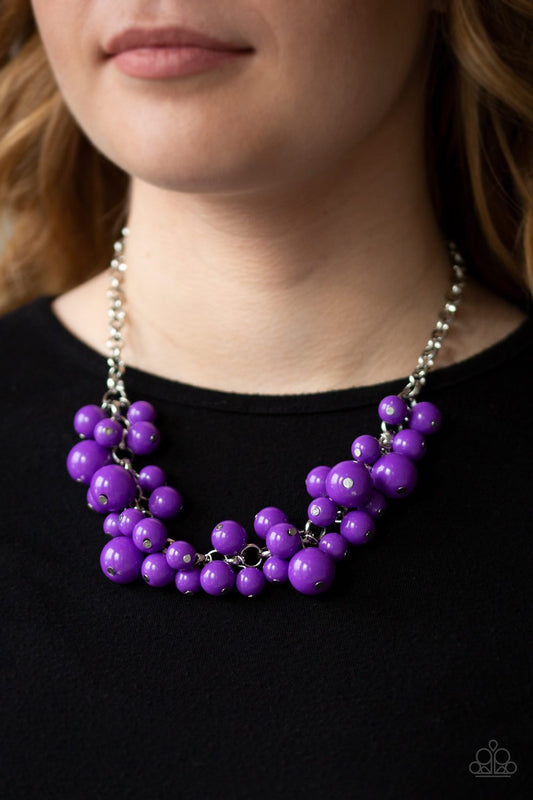 Walk This BROADWAY-purple-Paparazzi necklace