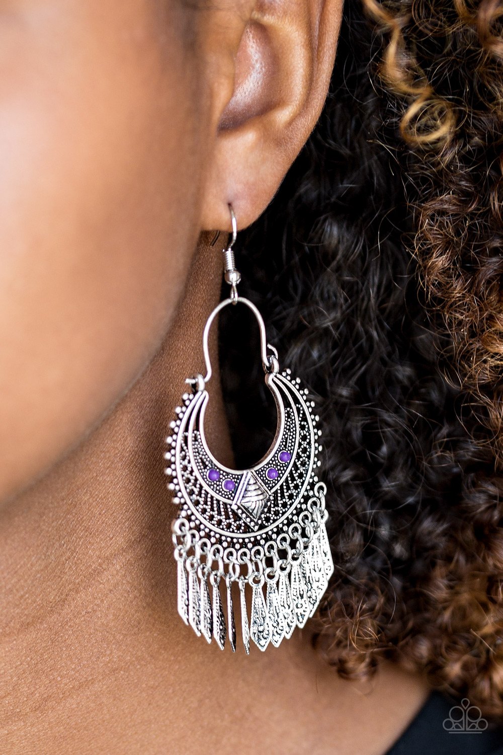 Walk on the Wildside - purple - Paparazzi earrings