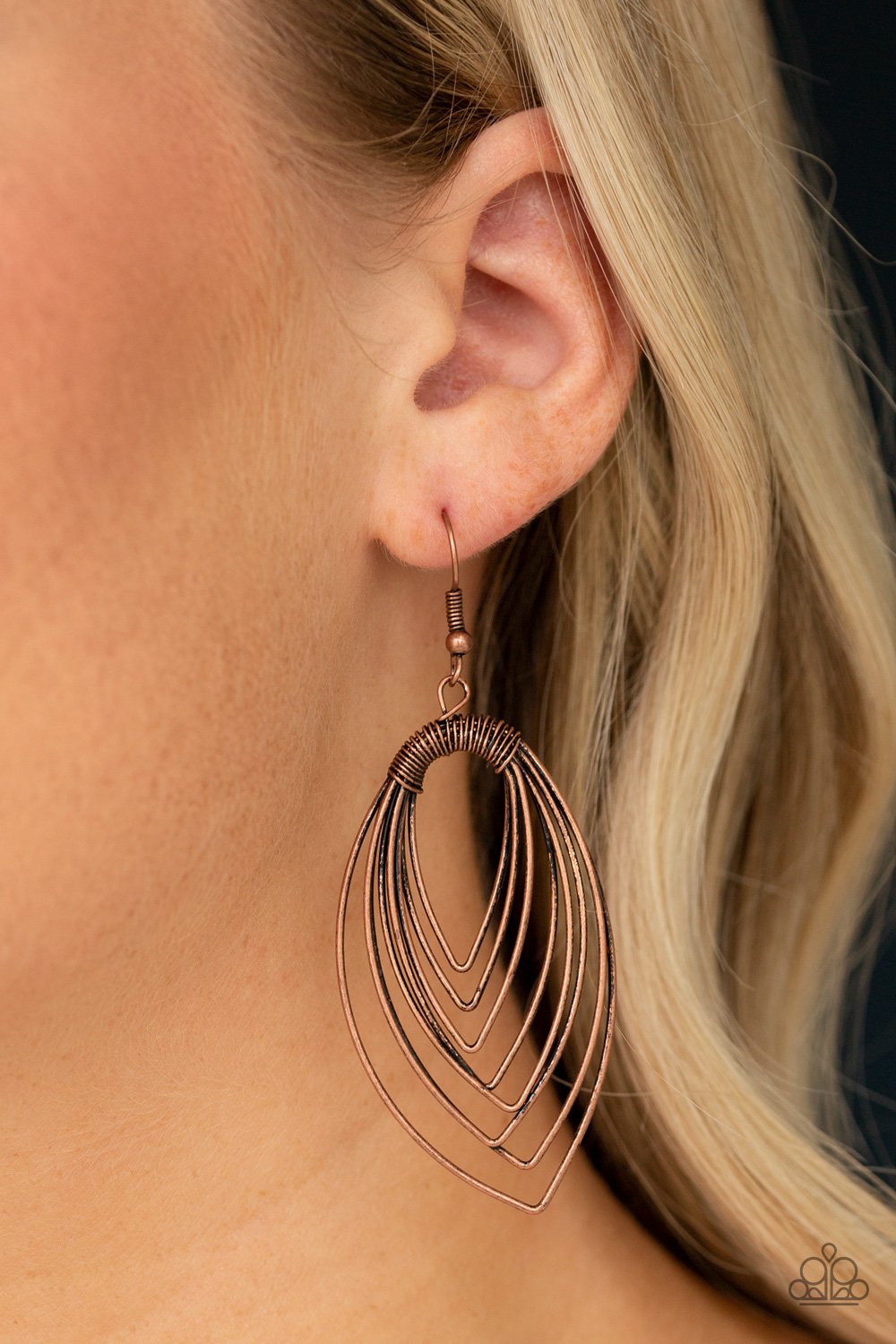 Walkabout Ware-copper-Paparazzi earrings