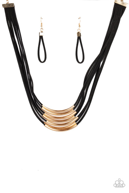 Walk the Walkabout - gold - Paparazzi necklace